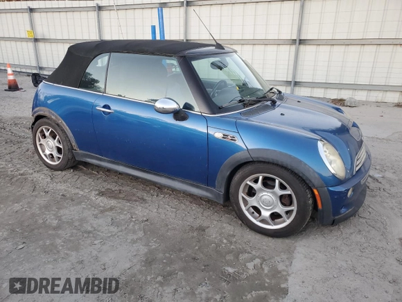 2006 MINI Convertible S with VIN WMWRH33526TL93206, listed as a Copart auction lot 46114075 with 60,526 mi miles and Salvage title. Bid and sale history available at DreamBid. Image 4.