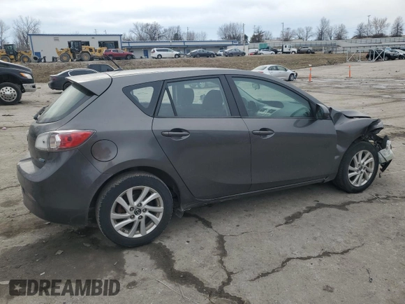 2013 Mazda 3 i Touring with VIN JM1BL1LPXD1833531, listed as a Copart auction lot 46881095 with 166,529 mi miles and Salvage Title. Bid and sale history available at carsss.com. Image 3.