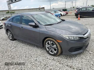 2017 Honda Civic LX with VIN 19XFC2F55HE070967, listed as a Copart auction lot 58773025 with 81,177 mi miles and Salvage title. Bid and sale history available at DreamBid. Image 4.