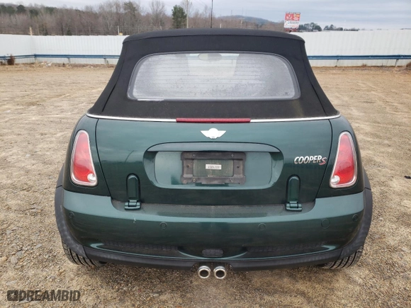 2008 MINI Cooper Convertible S with VIN WMWRH335X8TL97538, listed as a Copart auction lot 45450645 with 12,295 mi miles and Clean Title. Bid and sale history available at carsss.com. Image 6.