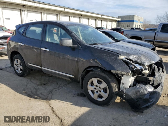 2013 Nissan Rogue S with VIN JN8AS5MVXDW661091, listed as a Copart auction lot 46989145 with 113,261 mi miles and Salvage Title. Bid and sale history available at DreamBid. Image 4.