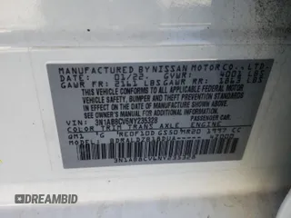 2022 Nissan Sentra SV with VIN 3N1AB8CV6NY235328, listed as a Copart auction lot 82178844 with 57,413 mi miles and Salvage Title. Bid and sale history available at DreamBid. Image 12.