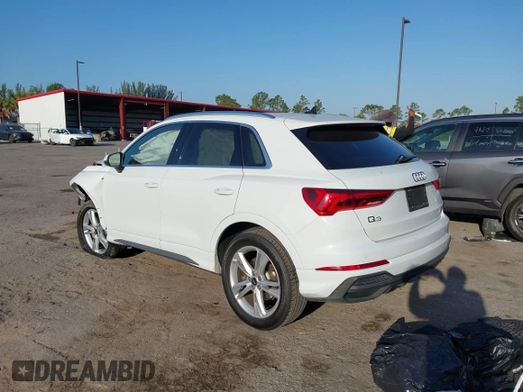 2024 Audi Q3 S line Premium Plus with VIN WA1EECF36R1152747, listed as a IAAI auction lot 42110619 with 16,926 mi miles and . Bid and sale history available at DreamBid. Image 3.
