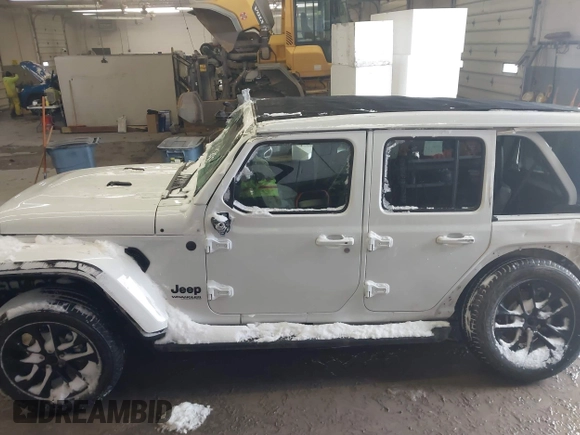 2022 Jeep Wrangler Unlimited Sahara with VIN 1C4HJXEN3NW222744, listed as a IAAI auction lot 41249285 with 43,780 mi miles and . Bid and sale history available at DreamBid. Image 15.