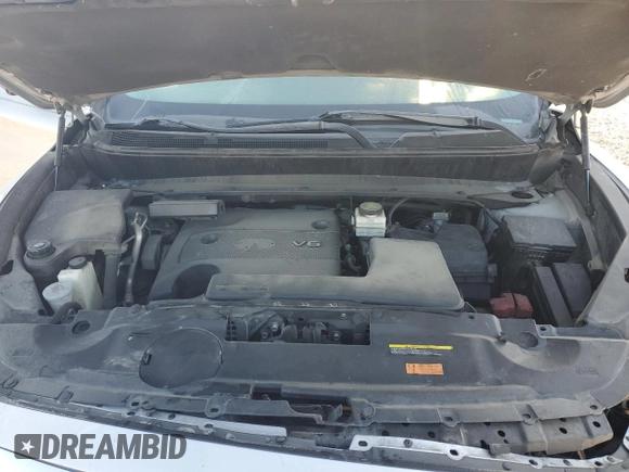 2013 Infiniti JX35 with VIN 5N1AL0MM2DC345006, listed as a Copart auction lot 75077324 with 249,410 mi miles and Salvage Title. Bid and sale history available at carsss.com. Image 14.