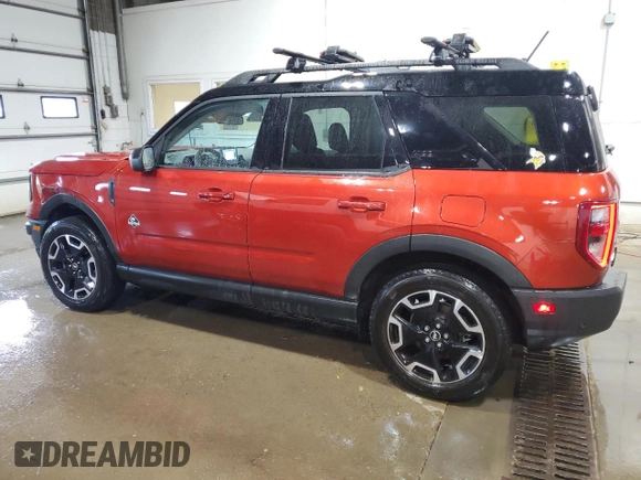 2022 Ford Bronco Sport Outer Banks with VIN 3FMCR9C65NRD98431, listed as a Copart auction lot 61596305 with 21,444 mi miles and Salvage title. Bid and sale history available at DreamBid. Image 2.