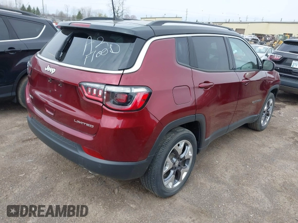 2021 Jeep Compass Limited with VIN 3C4NJDCB4MT593331, listed as a IAAI auction lot 41967104 with 18,389 mi miles and . Bid and sale history available at carsss.com. Image 4.