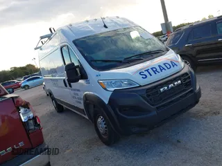2024 Ram ProMaster Cargo Tradesman with VIN 3C6LRVDG6RE108030, listed as a IAAI auction lot 41319552 with 10,337 mi miles and . Bid and sale history available at DreamBid. Image 1.