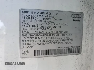 2013 Audi Q7 3.0T Premium Plus with VIN WA1LGAFE9DD008558, listed as a Copart auction lot 48083605 with 155,956 mi miles and Clean Title. Bid and sale history available at carsss.com. Image 13.
