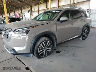 2024 Nissan Pathfinder Platinum with VIN 5N1DR3DH9RC262180, listed as a Copart auction lot 47640715 with 4,204 mi miles and Salvage Title. Bid and sale history available at carsss.com. Image 1.