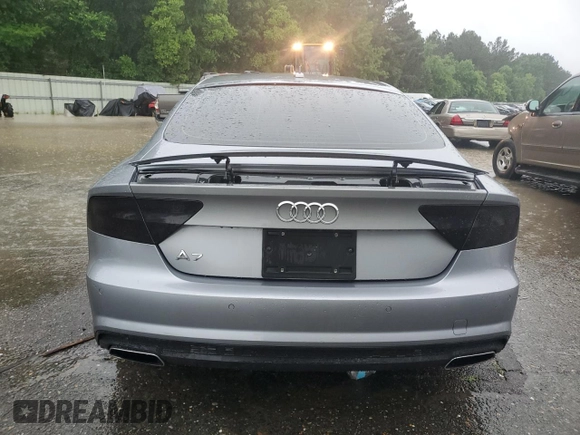 2016 Audi A7 Premium Plus with VIN WAUWGAFC2GN104433, listed as a Copart auction lot 55630065 with 166,291 mi miles and Salvage title. Bid and sale history available at DreamBid. Image 6.