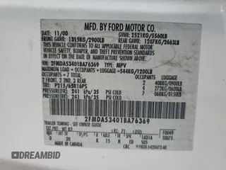 2001 Ford Windstar SEL z VIN 2FMDA53401BA76369, wystawiony jako Copart lot #64525524 z przebiegiem 154 934 mil mil oraz Szkoda całkowita • Salvage title. Historia ofert i sprzedaży dostępna na DreamBid. Obrazek 13.