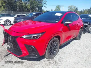 2025 Lexus NX with VIN JTJKKCFZ9S2043833, listed as a IAAI auction lot 42062661 with 9,850 mi miles. Bid and sale history available at carsss.com. Image 18.