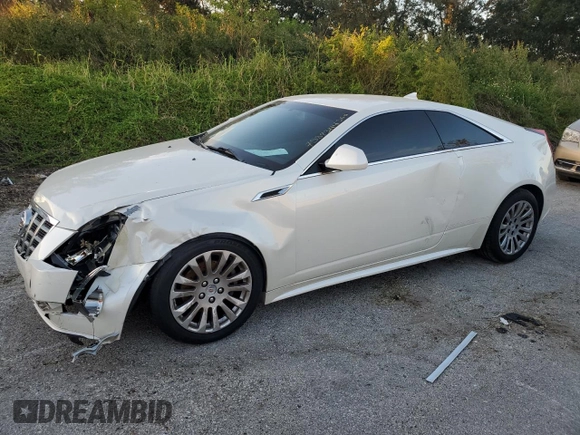 2013 Cadillac CTS Coupe with VIN 1G6DA1E30D0107369, listed as a Copart auction lot 75893114 with 97,836 mi miles and Salvage Title. Bid and sale history available at carsss.com. Image 1.