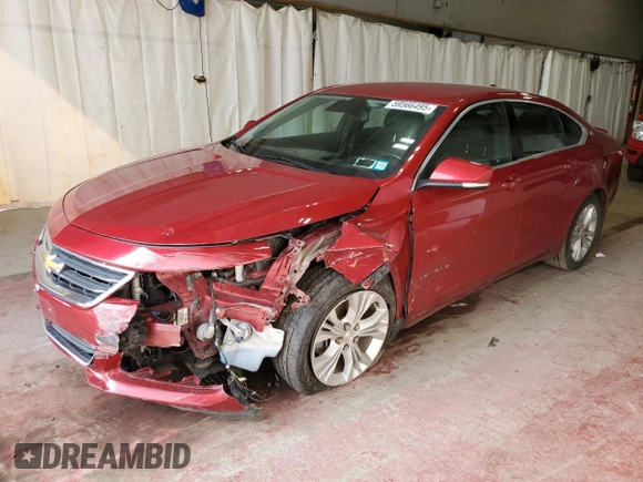 2014 Chevrolet Impala LT z VIN 2G1125S37E9215691, wystawiony jako Copart lot #59566495 z przebiegiem 135 112 mil mil oraz Szkoda całkowita • Salvage title. Historia ofert i sprzedaży dostępna na DreamBid. Obrazek 1.