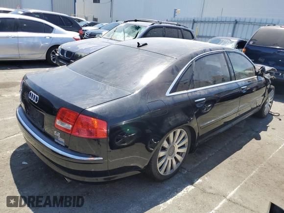 2005 Audi A8 L with VIN WAUML44E75N015513, listed as a Copart auction lot 66826664 with 0 mi miles and Salvage Title. Bid and sale history available at carsss.com. Image 3.