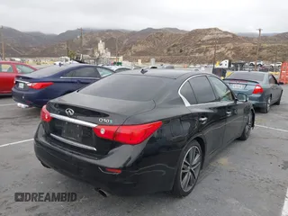 2014 Infiniti Q50 Hybrid Sport with VIN JN1AV7AP7EM691279, listed as a IAAI auction lot 41547805 with 127,325 mi miles and . Bid and sale history available at DreamBid. Image 4.