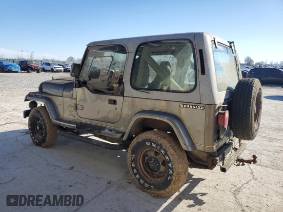 1991 Jeep Wrangler with VIN 2J4FY49S5MJ112683, listed as a Copart auction lot 47187635 with 230,342 mi miles and Clean title. Bid and sale history available at DreamBid. Image 2.