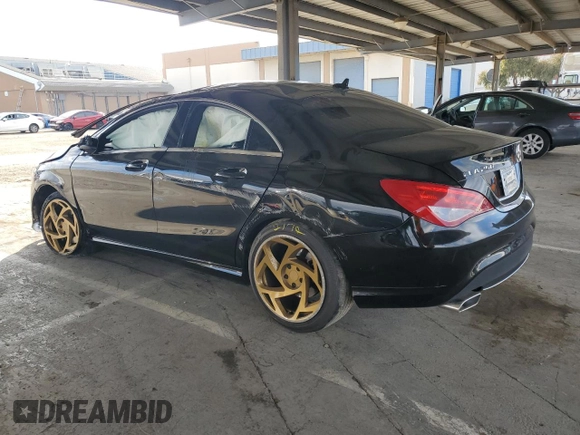 2015 Mercedes-Benz CLA 250 with VIN WDDSJ4EB1FN176192, listed as a Copart auction lot 50578155 with 124,292 mi miles and Salvage Title. Bid and sale history available at DreamBid. Image 2.