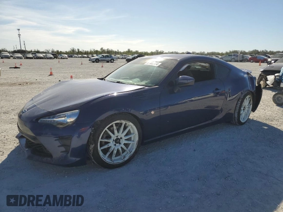 2017 Toyota 86 with VIN JF1ZNAA13H9702297, listed as a Copart auction lot 87482774 with 93,748 mi miles and Salvage Title. Bid and sale history available at carsss.com. Image 1.