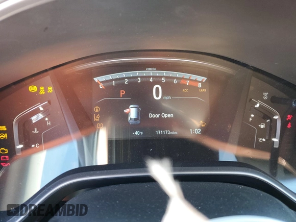 2017 Honda CR-V Touring with VIN 5J6RW1H92HL013979, listed as a Copart auction lot 46055865 with 171,173 mi miles and Salvage Title. Bid and sale history available at carsss.com. Image 9.