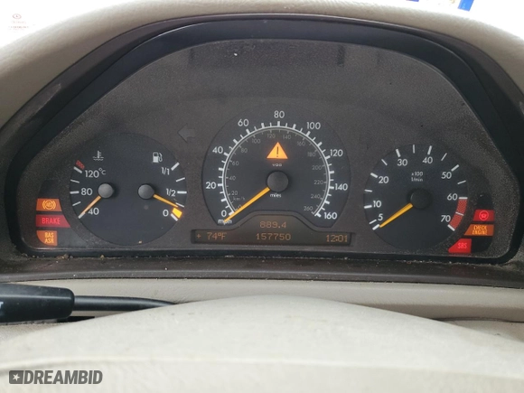 1999 Mercedes-Benz CLK-Class with VIN WDBLJ65G9XF072789, listed as a Copart auction lot 42996795 with 157,750 mi miles and Salvage Title. Bid and sale history available at carsss.com. Image 9.