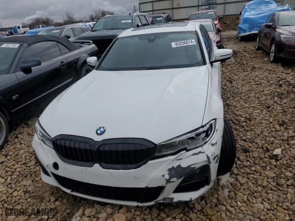 2020 BMW 3 Series 330i with VIN WBA5R1C07LFH41034, listed as a Copart auction lot 85256874 with 64,774 mi miles and Salvage Title. Bid and sale history available at carsss.com. Image 5.