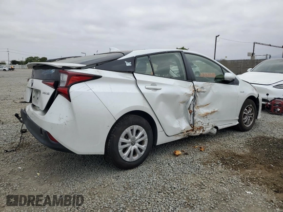 2021 Toyota Prius L Eco z VIN JTDKAMFU6M3140307, wystawiony jako Copart lot #58436795 z przebiegiem 53 151 mil mil oraz Szkoda całkowita • Salvage title. Historia ofert i sprzedaży dostępna na DreamBid. Obrazek 3.