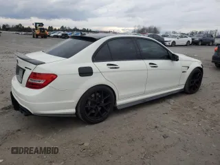 2012 Mercedes-Benz C 63 AMG with VIN WDDGF7HB1CA627046, listed as a Copart auction lot 82558534 with 110,149 mi miles and Salvage Title. Bid and sale history available at carsss.com. Image 3.