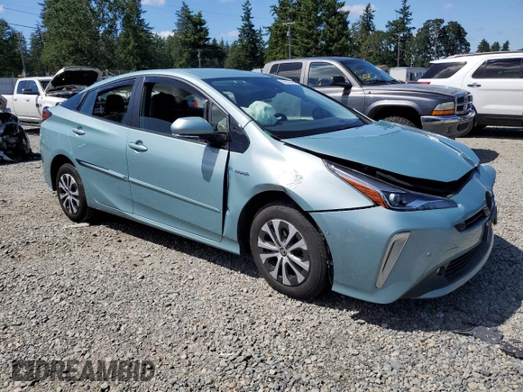 2020 Toyota Prius LE with VIN JTDL9RFU4L3015590, listed as a Copart auction lot 58533245 with 93,846 mi miles and Salvage title. Bid and sale history available at DreamBid. Image 4.