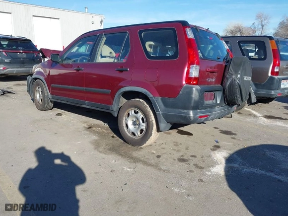 2005 Honda CR-V LX with VIN JHLRD78505C062253, listed as a IAAI auction lot 41756129 with 210,955 mi miles. Bid and sale history available at carsss.com. Image 3.