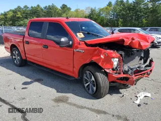 2020 Ford F-150 XL with VIN 1FTEW1EP1LFB95818, listed as a Copart auction lot 56152495 with Not provided miles and Salvage title. Bid and sale history available at DreamBid. Image 4.