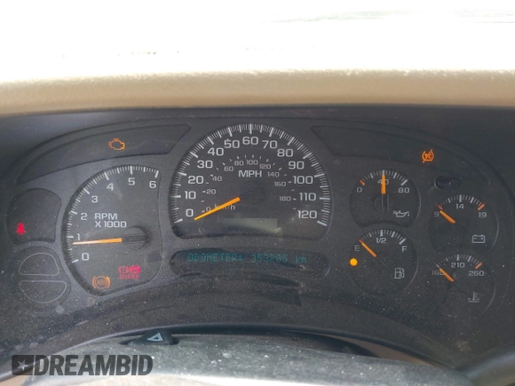 2005 Chevrolet Tahoe LT z VIN 1GNEC13T85J124339, wystawiony jako IAAI lot #41911723 z przebiegiem 353 205 mil mil oraz . Historia ofert i sprzedaży dostępna na DreamBid. Obrazek 7.