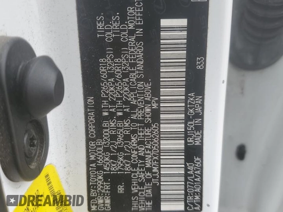 2013 Lexus GX 460 Premium z VIN JTJJM7FX7D5062605, wystawiony jako Copart lot #44064805 z przebiegiem 146 852 mil mil oraz Szkoda całkowita • Salvage title. Historia ofert i sprzedaży dostępna na DreamBid. Obrazek 13.