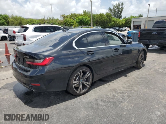 2021 BMW 3 Series 330i with VIN 3MW5R1J0XM8C21971, listed as a Copart auction lot 60659725 with 36,023 mi miles and Salvage title. Bid and sale history available at DreamBid. Image 3.