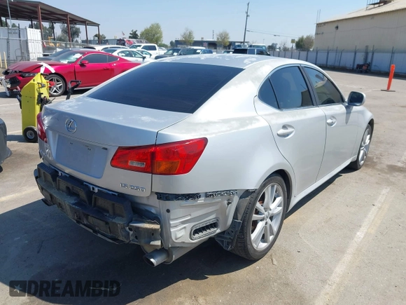 2006 Lexus IS 250 Manual with VIN JTHBK262862004378, listed as a IAAI auction lot 41865781 with 184,169 mi miles. Bid and sale history available at carsss.com. Image 4.