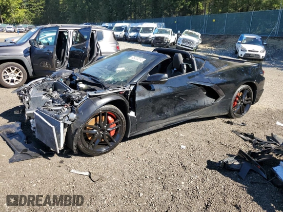 2021 Chevrolet Corvette 2LT with VIN 1G1YB2D46M5117525, listed as a Copart auction lot 65410514 with 11,480 mi miles and Salvage Title. Bid and sale history available at carsss.com. Image 1.