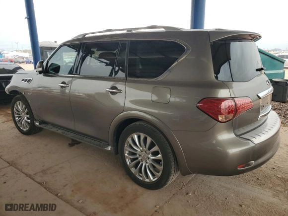 2015 Infiniti QX80 with VIN JN8AZ2NF6F9574212, listed as a Copart auction lot 48471245 with 128,628 mi miles and Salvage Title. Bid and sale history available at carsss.com. Image 2.