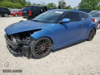 2016 Hyundai Veloster Turbo with VIN KMHTC6AE1GU251058, listed as a Copart auction lot 54238655 with 105,572 mi miles and Clean Title. Bid and sale history available at carsss.com. Image 1.