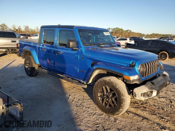 2024 Jeep Gladiator Sport z VIN 1C6HJTAG8RL127627, wystawiony jako Copart lot #87679635 z przebiegiem Nie podano mil oraz Nie do naprawy • Non repairable. Historia ofert i sprzedaży dostępna na DreamBid. Obrazek 4.