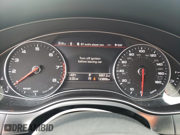 2016 Audi A6 2.0T Premium Plus with VIN WAUGFAFC1GN008929, listed as a Copart auction lot 49772575 with 123,809 mi miles and Salvage Title. Bid and sale history available at carsss.com. Image 9.