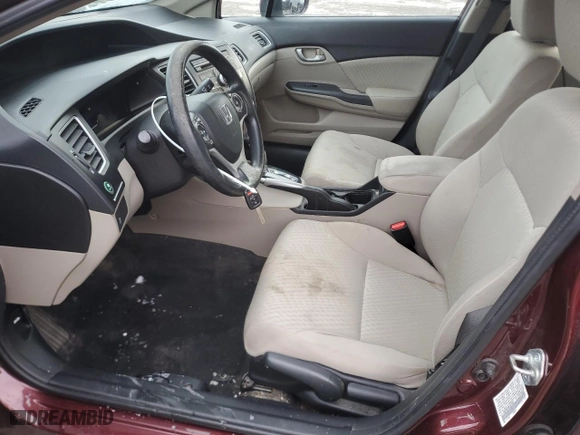 2015 Honda Civic Sedan LX with VIN 19XFB2F54FE218977, listed as a Copart auction lot 89195335 with 184,568 mi miles and Clean Title. Bid and sale history available at carsss.com. Image 7.