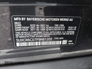 2023 BMW X5 xDrive40i with VIN 5UXCR6C07P9N61205, listed as a IAAI auction lot 42010313 with 34,127 mi miles. Bid and sale history available at carsss.com. Image 9.