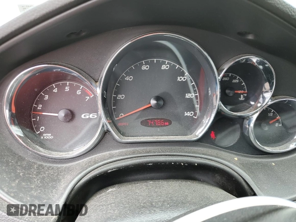 2008 Pontiac G6 GT with VIN 1G2ZH57N084245369, listed as a Copart auction lot 53123615 with 74,786 mi miles and Salvage Title. Bid and sale history available at carsss.com. Image 9.