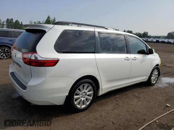 2017 Toyota Sienna XLE with VIN 5TDDZ3DCXHS154284, listed as a Copart auction lot 54932345 with 218,103 mi miles and Salvage title. Bid and sale history available at DreamBid. Image 3.