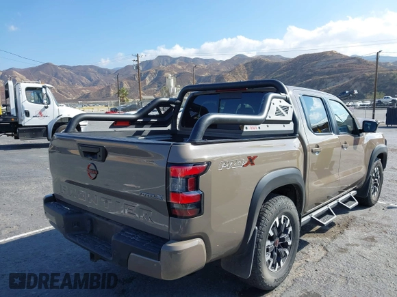 2023 Nissan Frontier Pro-X with VIN 1N6ED1EJ6PN627247, listed as a IAAI auction lot 41489652 with 29,232 mi miles and . Bid and sale history available at DreamBid. Image 4.