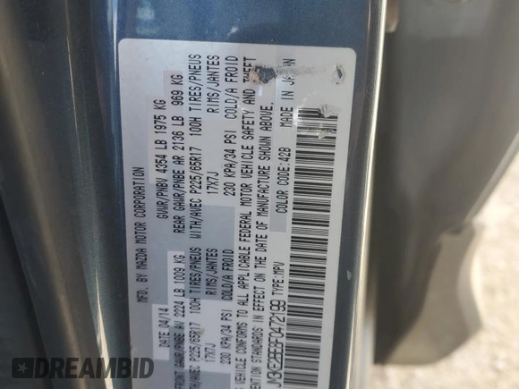 2015 Mazda CX-5 Sport with VIN JM3KE2BE8F0472199, listed as a Copart auction lot 49609725 with 145,401 mi miles and Salvage Title. Bid and sale history available at carsss.com. Image 13.