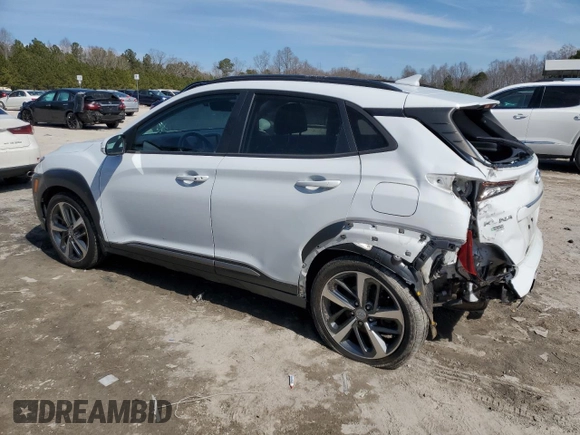 2021 Hyundai Kona Limited with VIN KM8K3CA58MU670529, listed as a Copart auction lot 46647445 with 61,141 mi miles and Salvage Title. Bid and sale history available at carsss.com. Image 2.