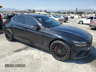 2022 Genesis G70 3.3T with VIN KMTG54TE2NU095029, listed as a Copart auction lot 64011744 with 58,207 mi miles and Salvage Title. Bid and sale history available at carsss.com. Image 4.