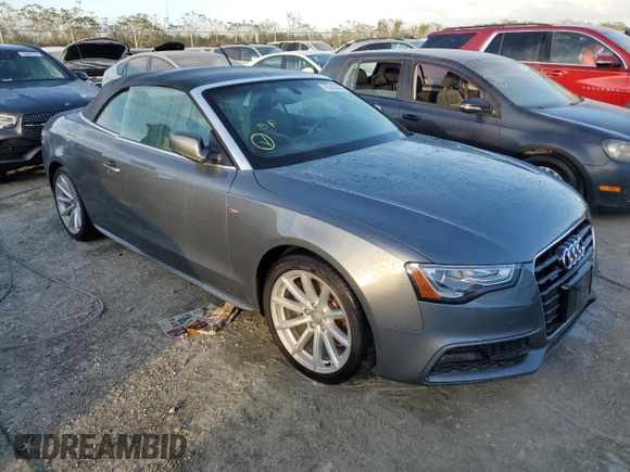 2016 Audi A5 Premium Plus with VIN WAUM2AFH2GN000803, listed as a Copart auction lot 76342954 with 0 mi miles and Non Repairable. Bid and sale history available at carsss.com. Image 4.